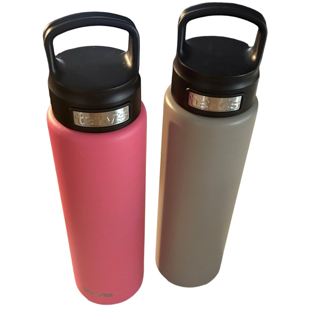 Tervis Pink and Gray Bottles